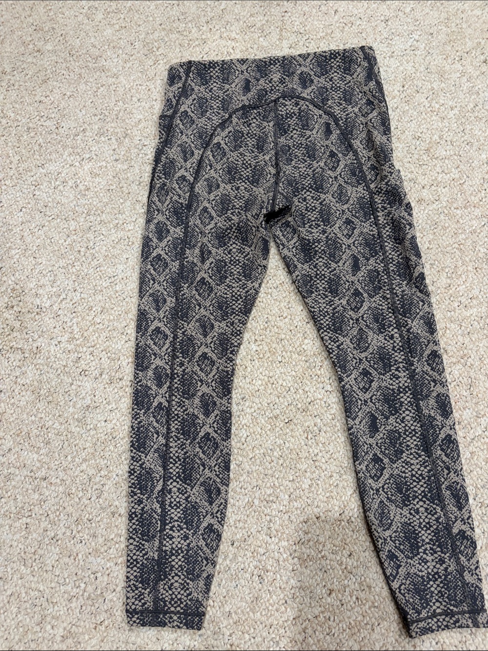 Athleta Snake Print Leggings - Black & Cream - Picture 3 of 3